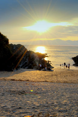 Sunset at Barricane Beach, North Devon, Woolacombe