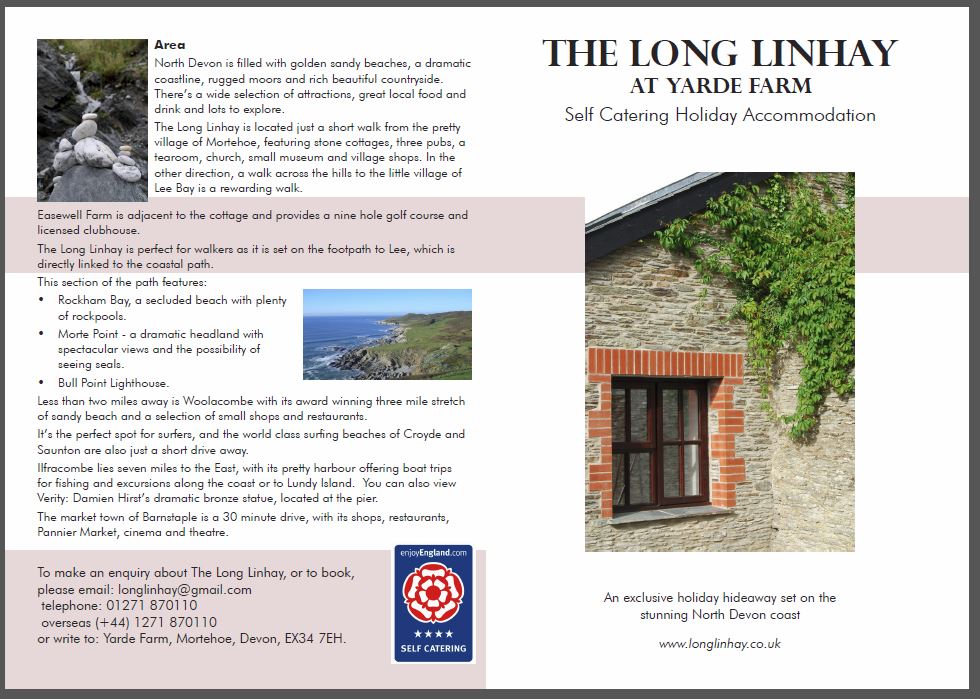 Long Linhay Mortehoe leaflet